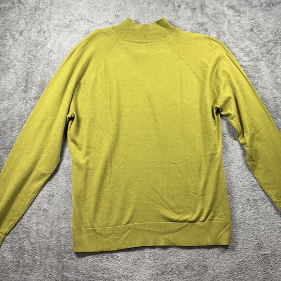 Talbots Vintage NWT Sweater Mockneck Lightweight Preppy Pea Green Size XL F150 - Picture 3 of 8